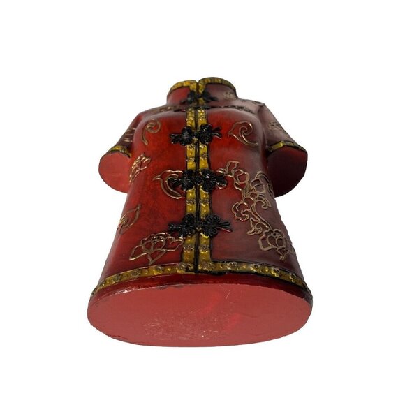 •HBH• Asian Style Shirt Vase, Used Vintage Fun Statement Piece 3.5”X6”, 7.75”h - Picture 12 of 16